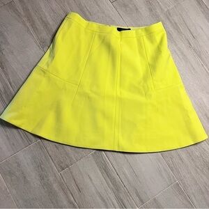 J. Crew Neon Yellow Blogger Favorite Skater A-Line Skirt, Women’s Size 2